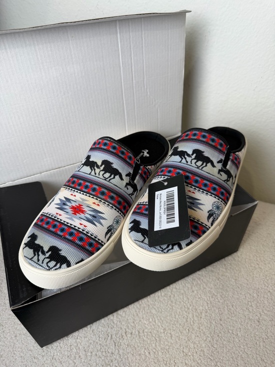 Montana West Shoes - Montana West Slip-On Sneakers in Black, Red, Gray, and Cream Pony NIB